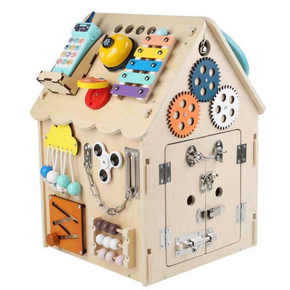 Montessori Activiteitencentrum in Hout (60cm x 80cm)