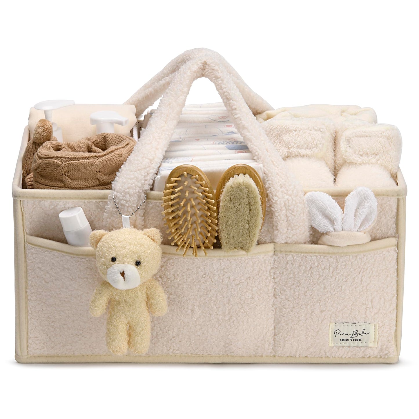 BEARIFY™ Baby Luiertas – Zachte Sherpa Organizer met Teddy 🧸